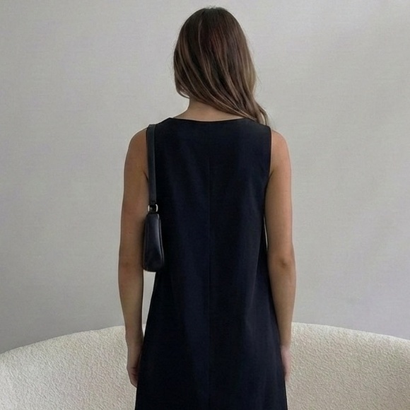 Vintage Studio I Black Sleeveless Midi Shift Dress - Picture 3 of 3
